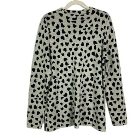 NWT LOFT Heart Mock Neck Sweater, XL, side vents, 41% Viscose/33% Nylon/26% Wool - Picture 4 of 12